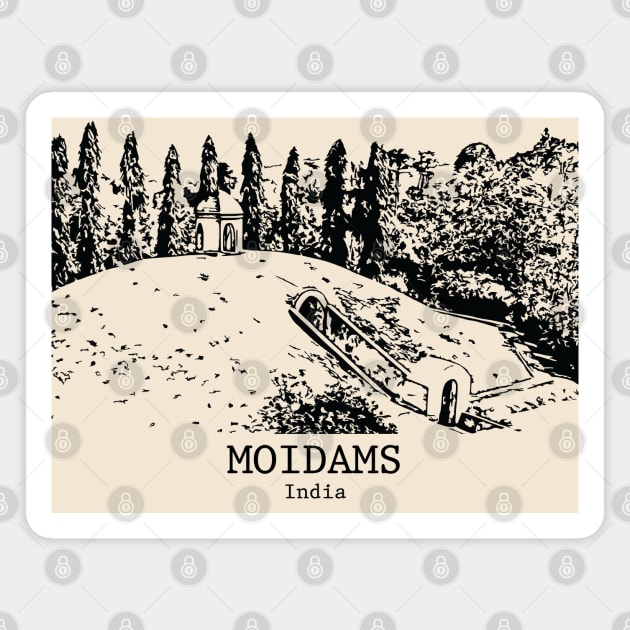 Moidams - India Magnet by Lakeric